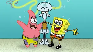Squidward Tentacles, Spongebob And Patrick Wallpaper