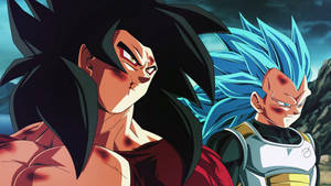 Ssj4 Goku Blue Haired Vegeta Wallpaper