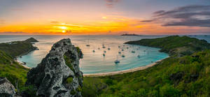 St. Barths Beautiful Sunset Wallpaper