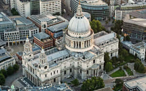 St. Paul's Cathedral Aerial Angle Shot Wallpaper