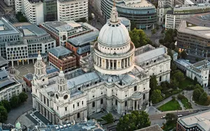 St. Paul's Cathedral Aerial Angle Shot Wallpaper
