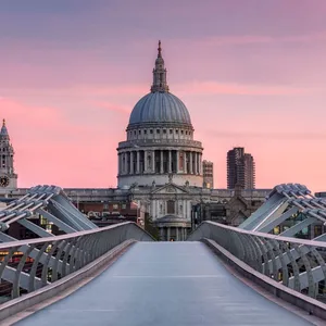 St. Paul's Cathedral Millennium Bridge View Wallpaper