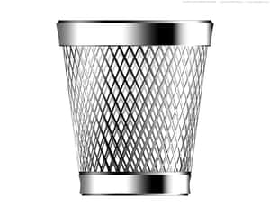 Stainless Steel Metal Mesh Trash Can Wallpaper