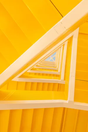 Stairs Yellow Hd Iphone Wallpaper