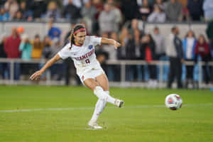 Stanford Soccer Player Action Shot Wallpaper