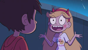 Star Butterfly And Marco Diaz From Star Vs. The Forces Of Evil Animated Series Wallpaper