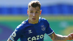 Star Defender Lucas Digne In Action Wallpaper