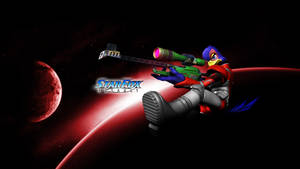 Star Fox Assault Falco Lombardi In Space Wallpaper