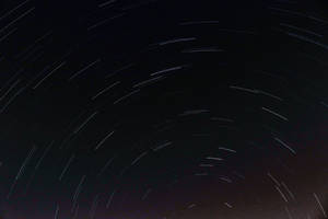 Star Trail Cool Black Wallpaper