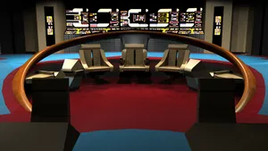 Star Trek Enterprise Bridge Command Area Digital Illustration Wallpaper