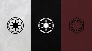 Star Wars Logos In Different Colors Wallpaper