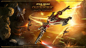 Star Wars With Red And White Spaceship Wallpaper