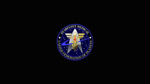 Starfleet Medical Icon In Black Wallpaper