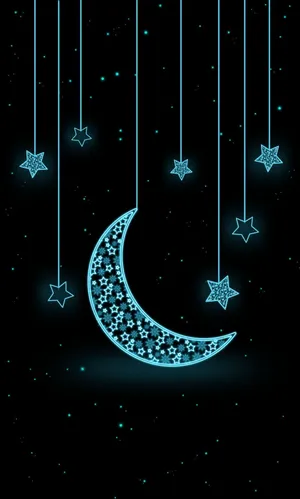 Stargaze With Moon And Stars Phone Wallpaper