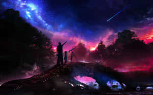 Stargazing_ Adventure_ Under_ Cosmic_ Skies Wallpaper