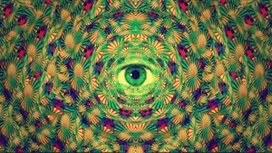 Starring Eyes In A Tie Dye Pattern Wallpaper