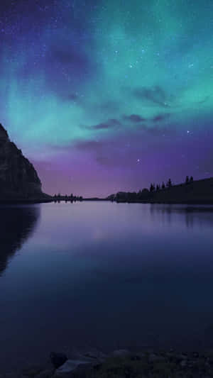 Starry Aurora Borealis Relaxing Iphone Wallpaper