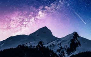 Starry Mountain Nightscape Wallpaper