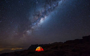 Starry Night Camping Wallpaper