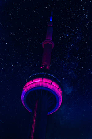 Starry Night Over Cn Tower Wallpaper