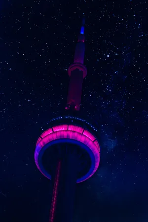Starry Night Over Cn Tower Wallpaper