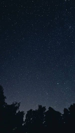 Starry Night Sky Galaxy Dark Iphone Wallpaper