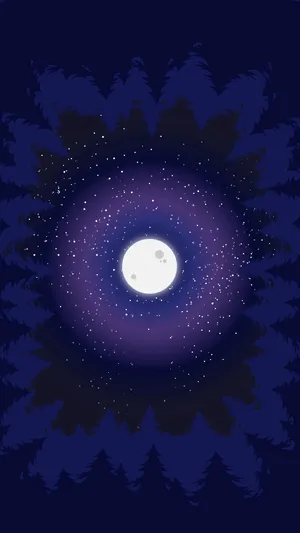 Starry Sky Moonlight Portrait Wallpaper