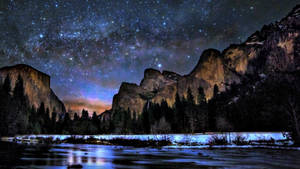 Stars In A Peaceful Night Wallpaper