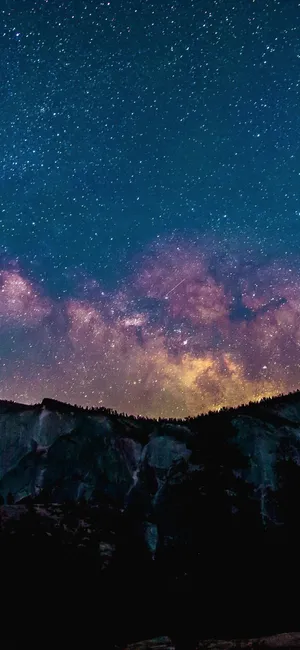 Stars Purple Sky Space Wallpaper