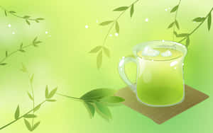 Start Your Day With A Healthy And Energizing Cup Of Matcha! Wallpaper