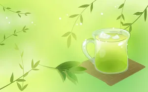 Start Your Day With A Healthy And Energizing Cup Of Matcha! Wallpaper