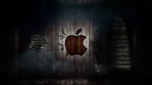 Static Dark Art Apple Logo Wallpaper