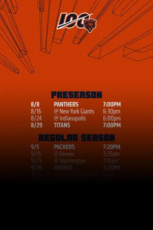 Stay Up-to-date With The Chicago Bears Game Schedule Wallpaper
