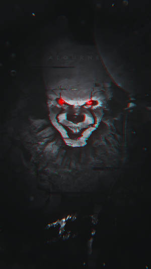 Stay Vigilant In Your Sleep With Glitch Pennywise In Black And White! Wallpaper