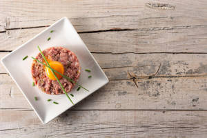 Steak Tartare With Lemon Grass Wallpaper