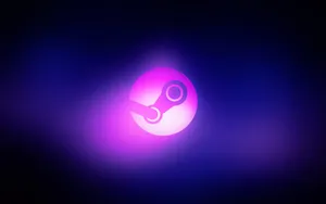Steam Platform Glowing Logo Wallpaper Wallpaper
