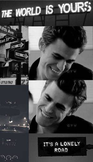 Stefan Salvatore B&w Collage Wallpaper