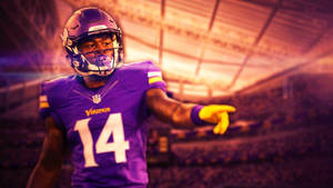 Stefon Diggs Darkened Background Wallpaper