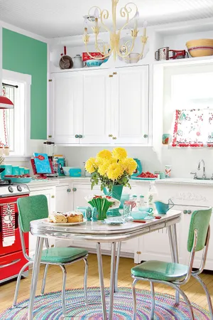 Step Back In Time With A Lively Retro Diner Wallpaper