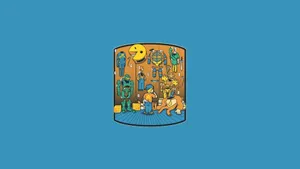 Step Back In Time With A Modern Twist In This Timeless Minimalist Retro Wall Mural. Wallpaper