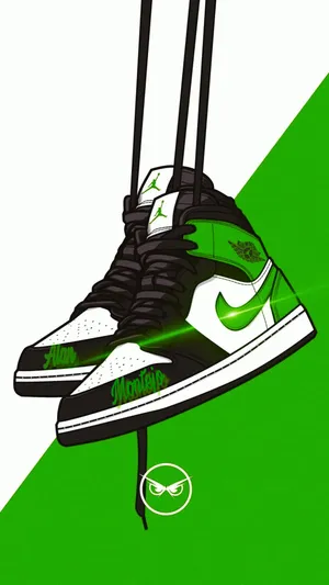 Step Out In Style With This Vibrant Pair Of Green Shoes. Wallpaper
