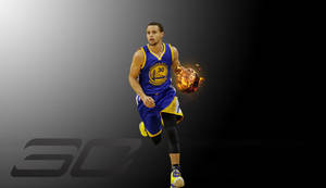 Stephen Curry Dribbling Fanart Wallpaper