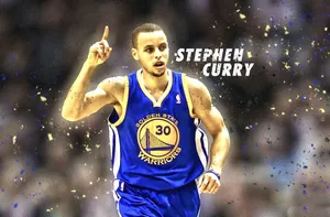 Stephen Curry Looks Cool In Golden State Warriors Uniform Wallpaper