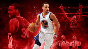 Stephen Curry Red Nba Desktop Wallpaper