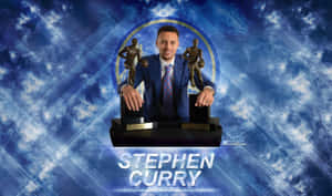 Stephen Currywith M V P Trophies Wallpaper