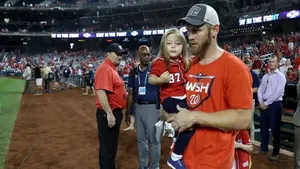 Stephen Strasburg With His Lovely Daughter Wallpaper