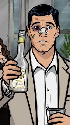 Sterling Archer Black Eye Wallpaper