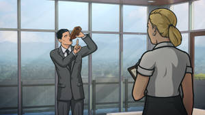 Sterling Archer Drinking Wallpaper