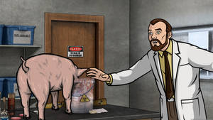 Sterling Archer Pig Wallpaper