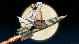 Sterling Archer Rocket Wallpaper